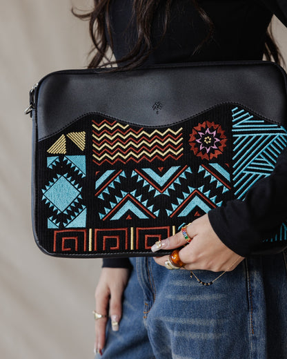 Geometric Laptop Sleeve Black