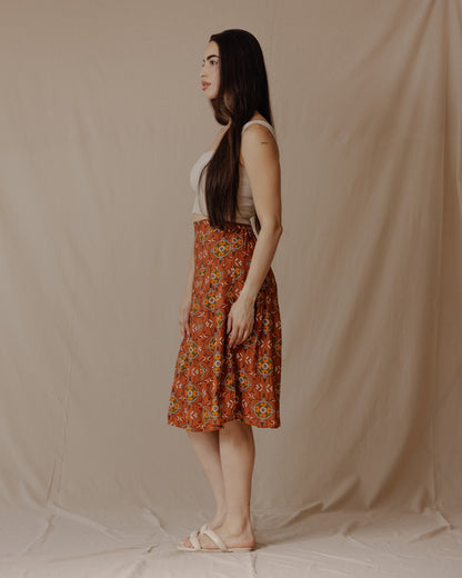 Suri Midi Skirt In Cinnamon