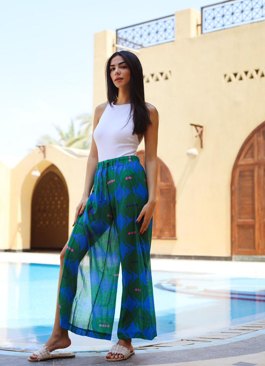 Pantalones Breezy En Verde Agua