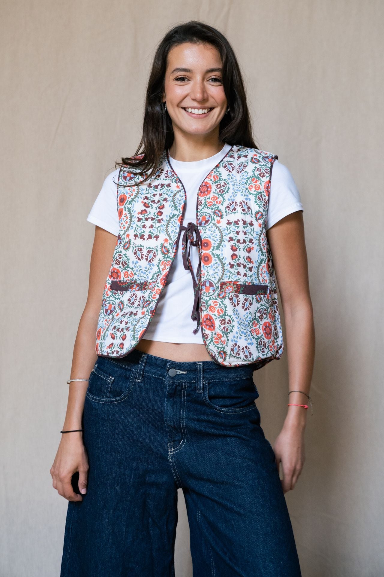 Damask Rose Reversible Vest