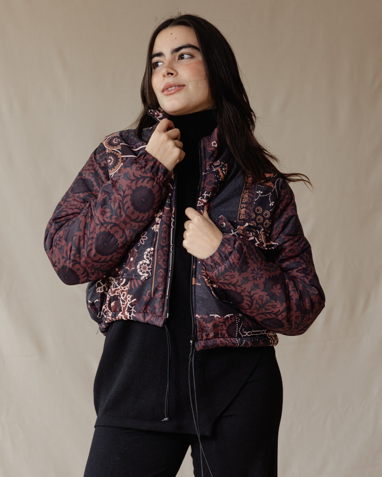 Swirl & Stitch Puffer Jacket