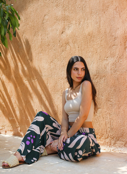 Une promenade sur le pantalon de plage