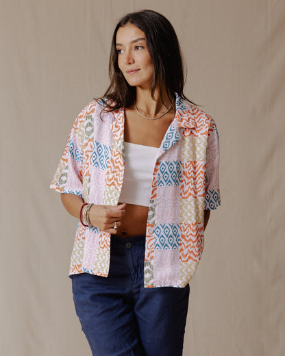 Camisa Patchwork Verão Amarela