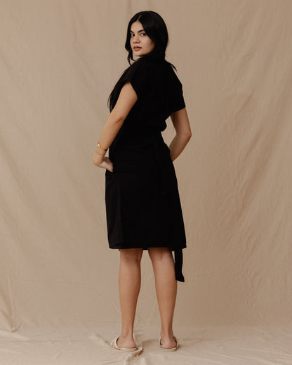 Vestido Resort Lino Negro