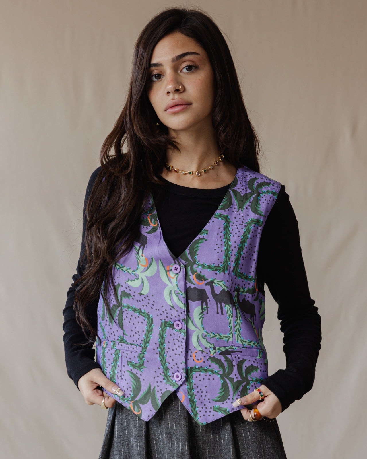 Camel Maze Vest Purple