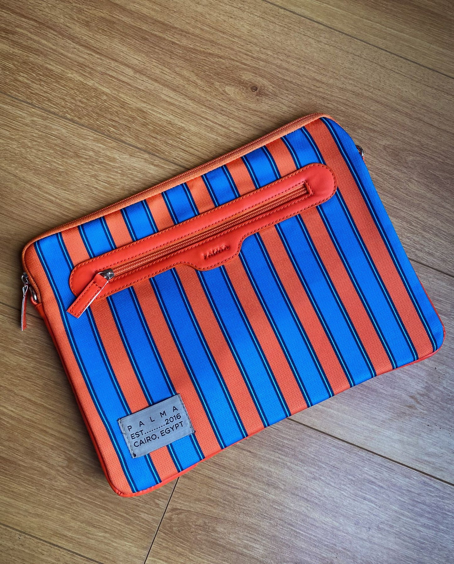 Linear Laptop Sleeve Orange X Blue