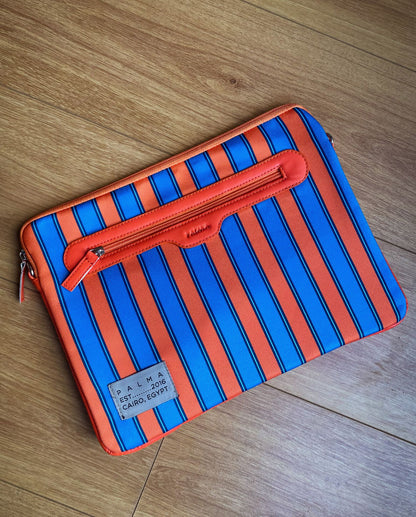 Linéaire Housse Ordinateur Portable Orange X Bleu