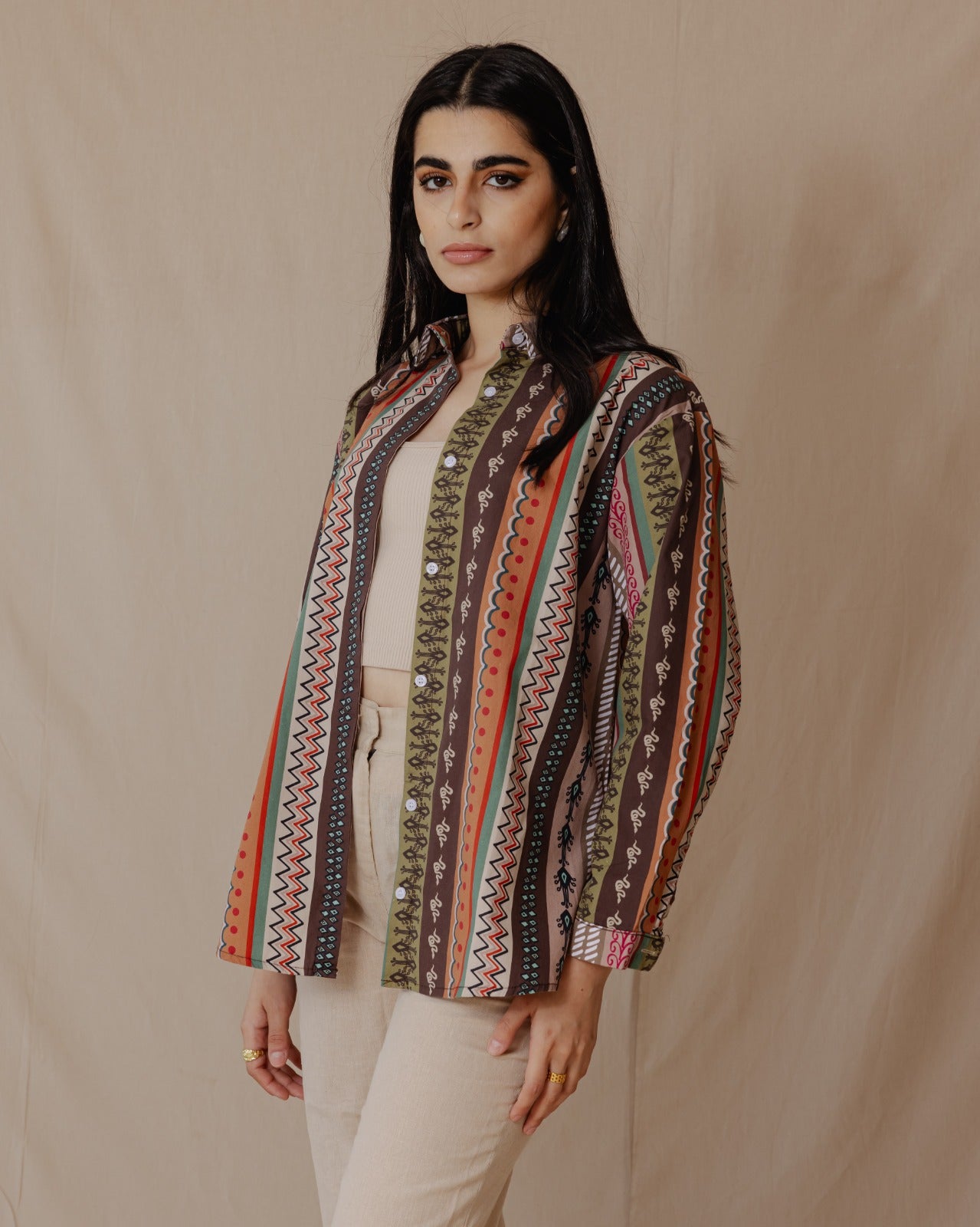 Eccentric Shirt In Desert Hues