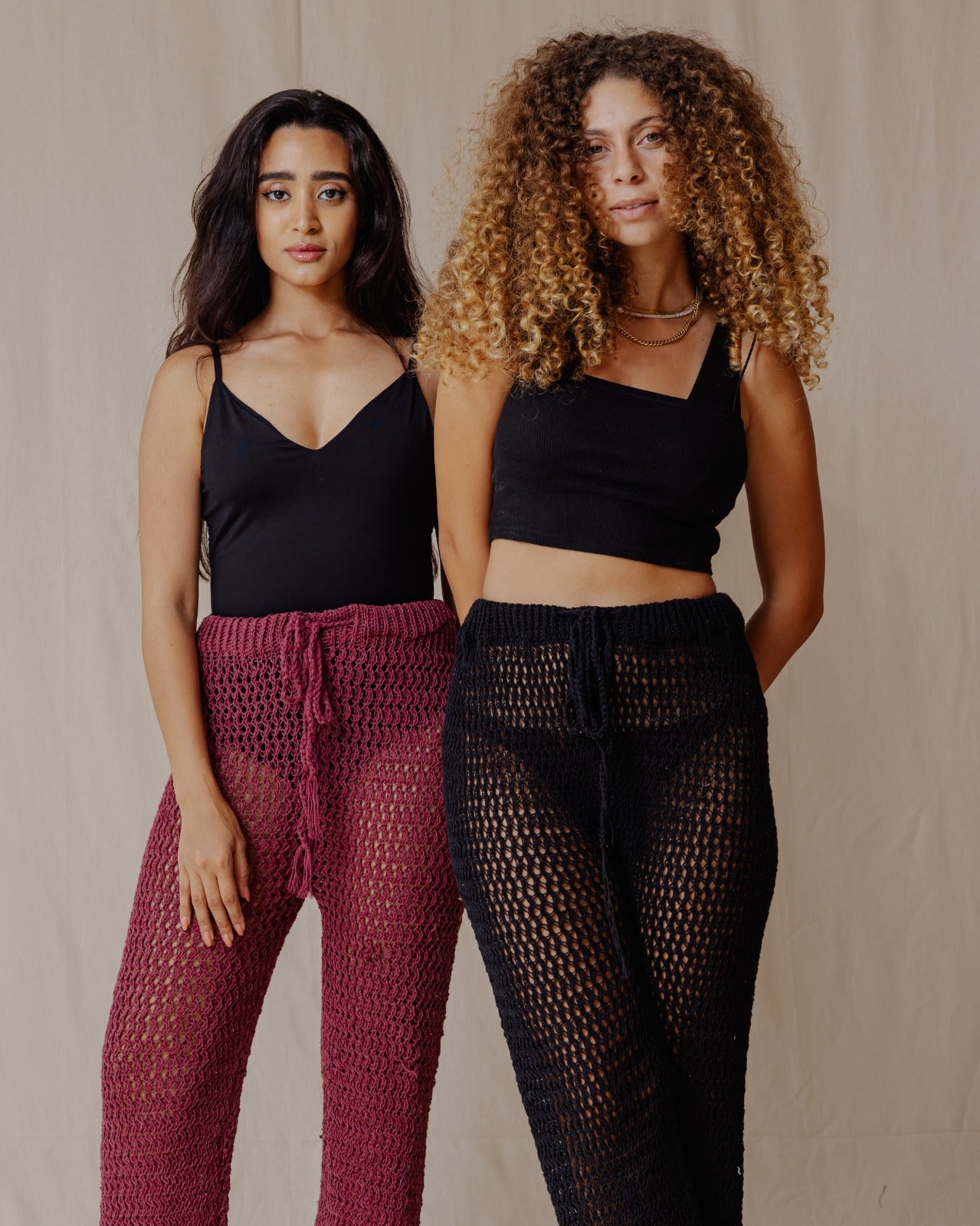 Pantalon en crochet fait main noir