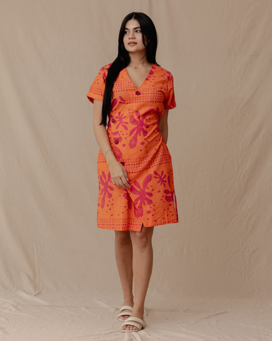 Tribal Linen Dress