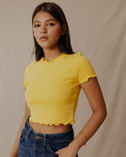 Everyday Crop Top Yellow