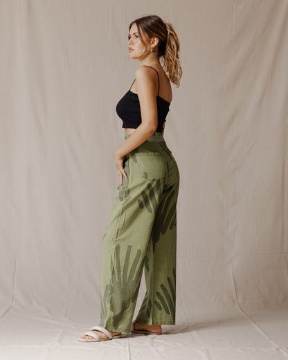 Pantalones de lino de Green Shells