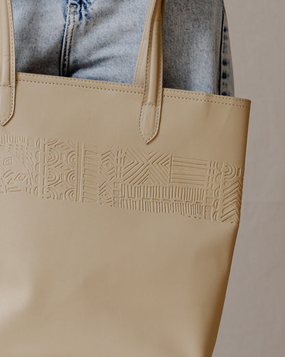 Tote in pelle Maya Beige