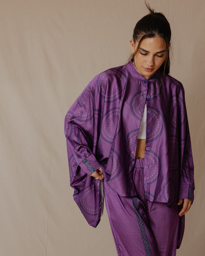 Líneas geométricas Cape Set Purple