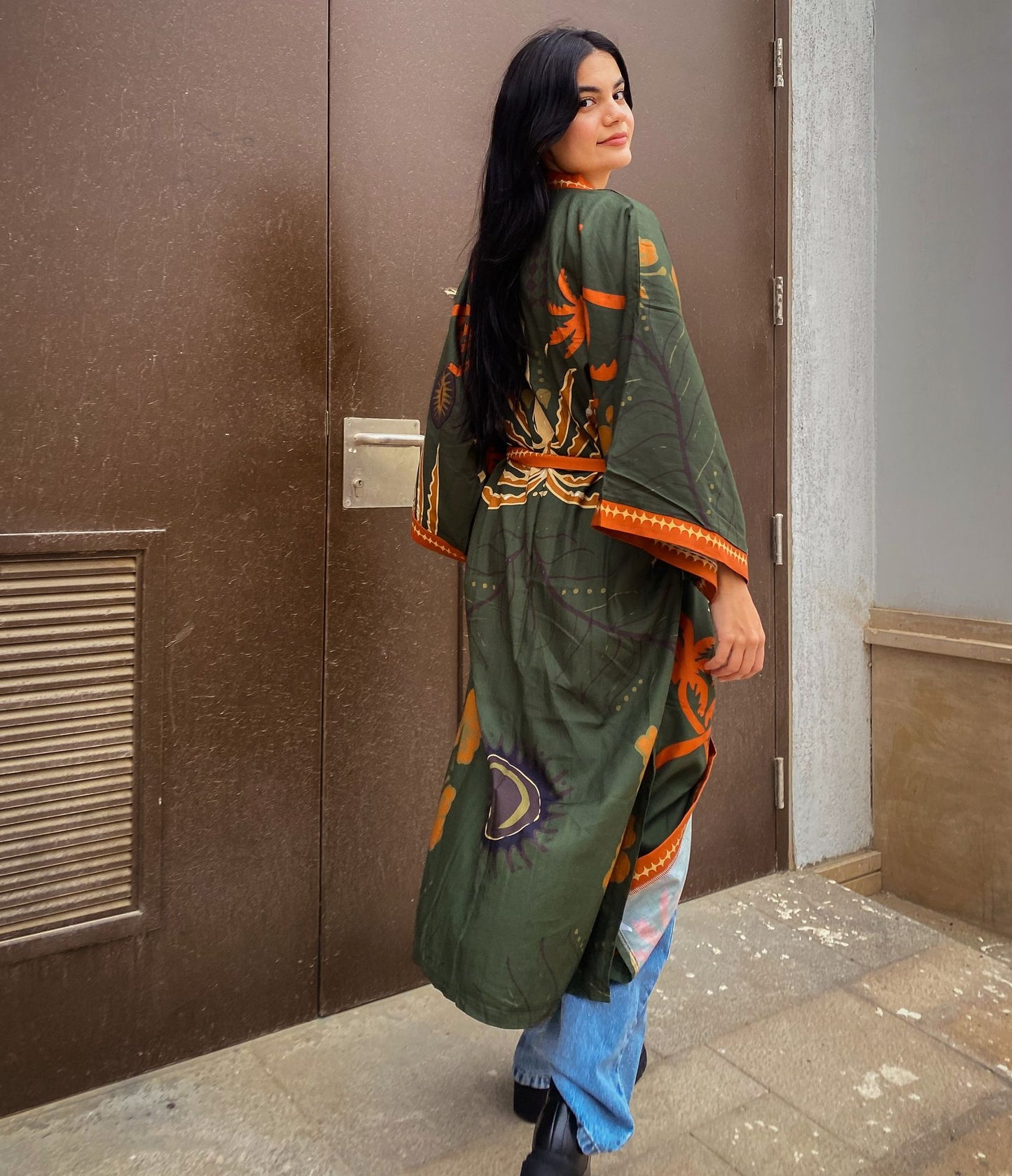 Island Dreams Kimono Invernal Oliva