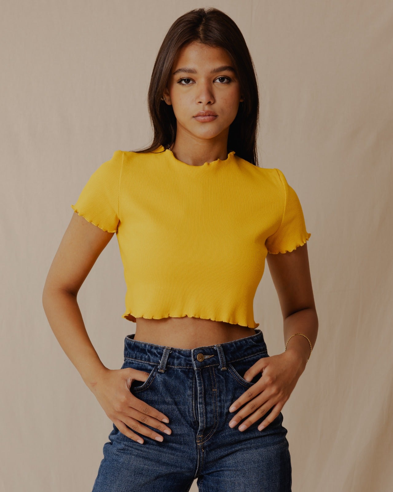 Everyday Crop Top Mustard