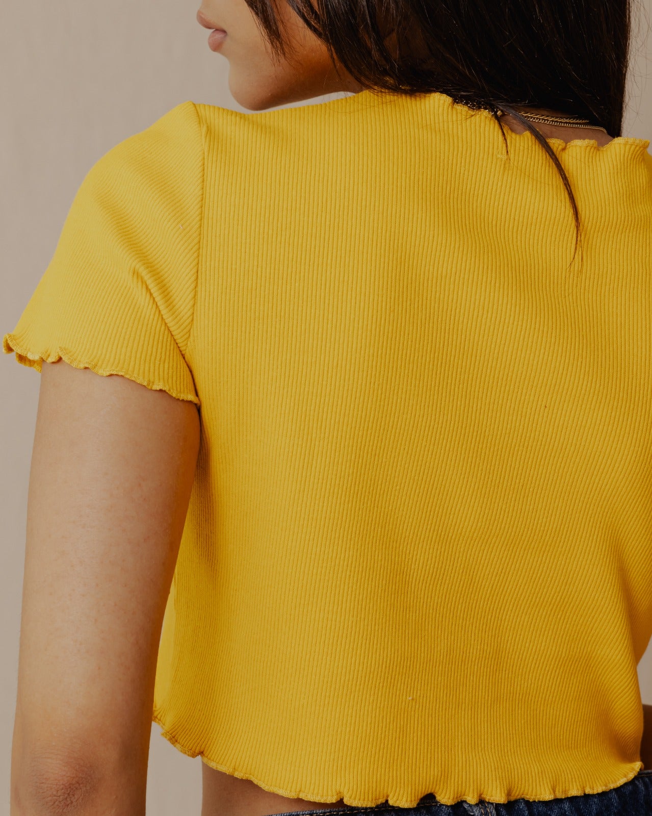 Everyday Crop Top Mustard