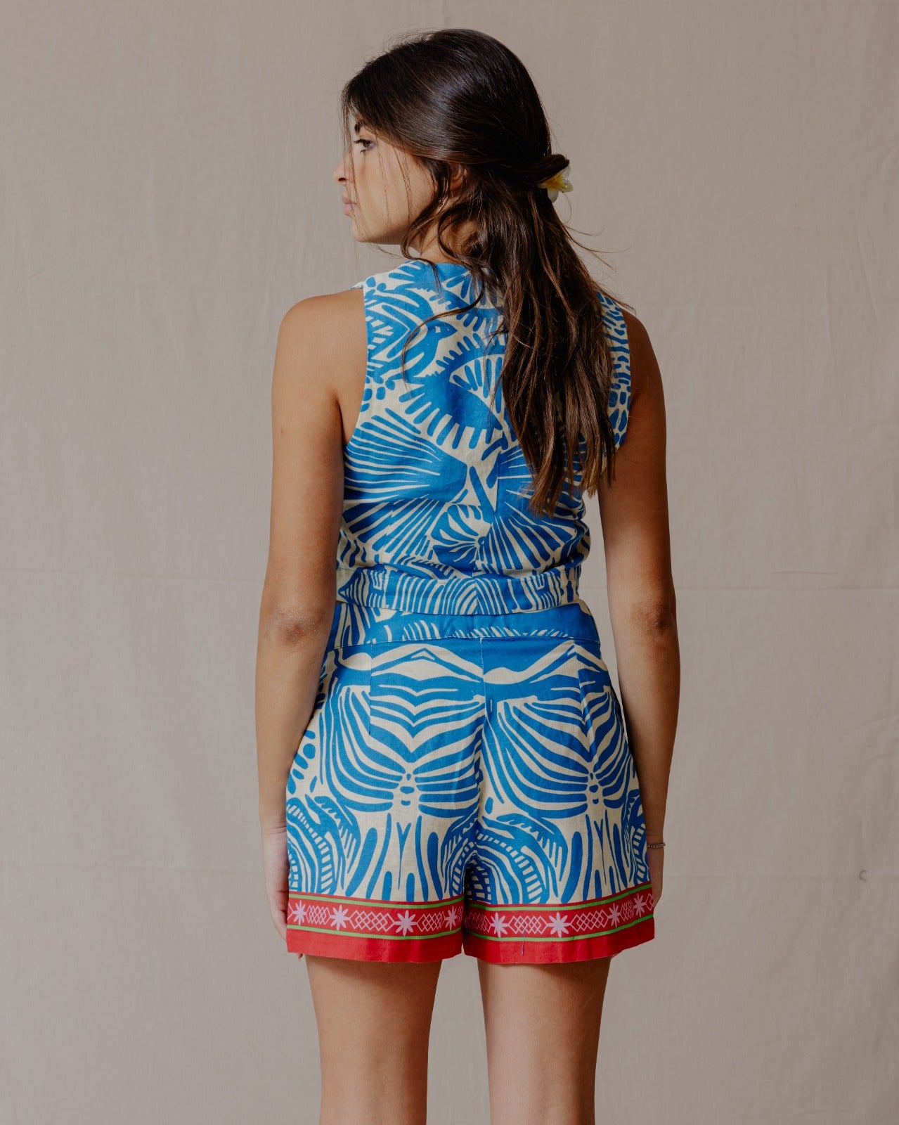 Conjunto de linho Ocean Treasures azul