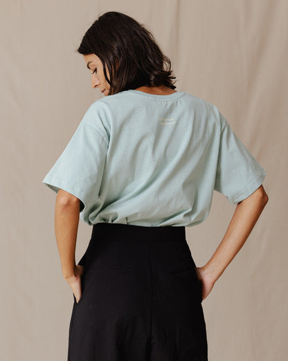 Care Free Cropped Tee Vert Menthe