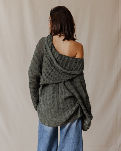 Handmade Trico Hoodie Olive