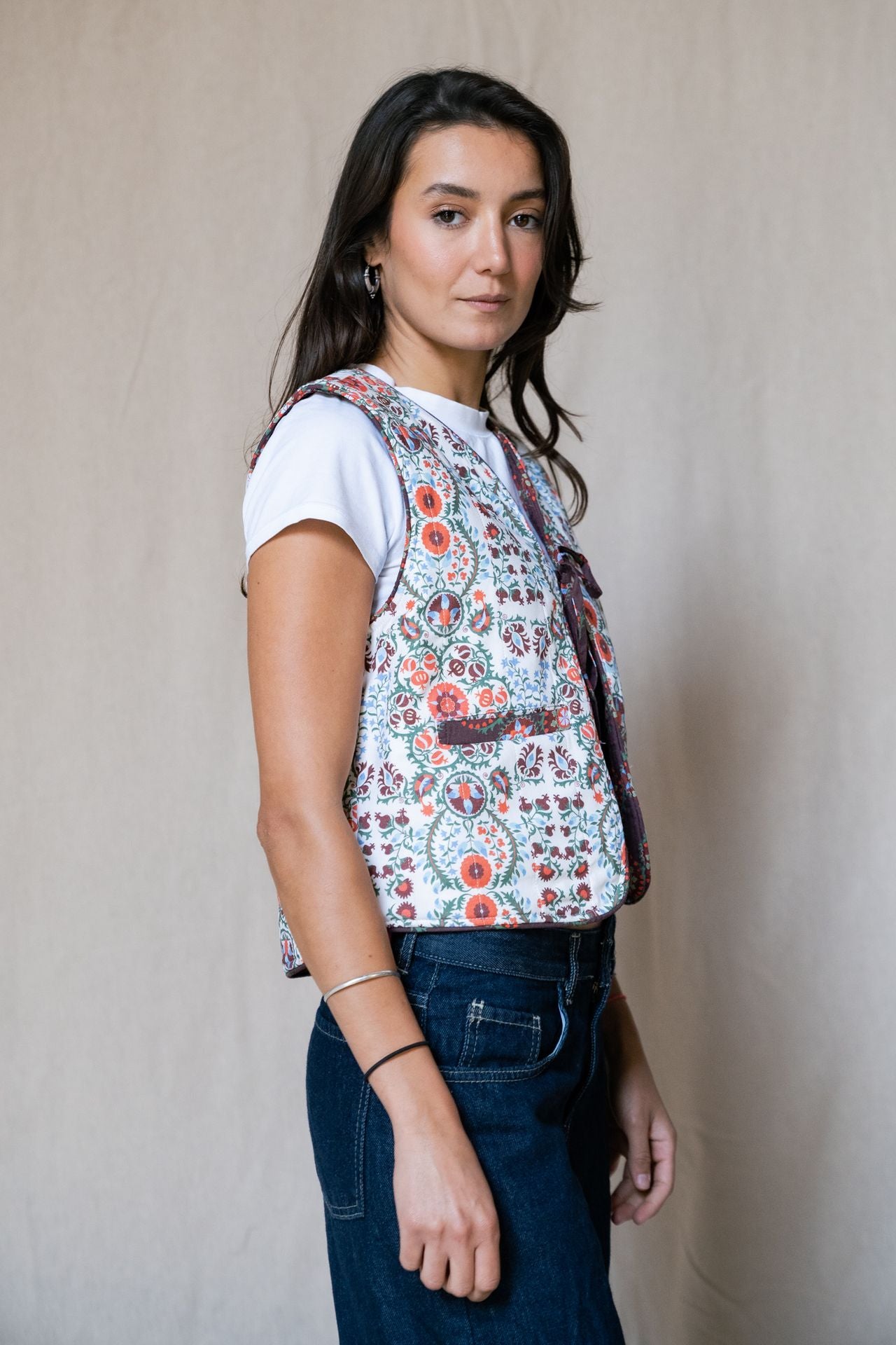 Damask Rose Reversible Vest