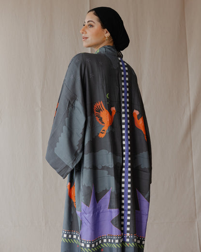 Hoopoe’s Charm Kimono Black