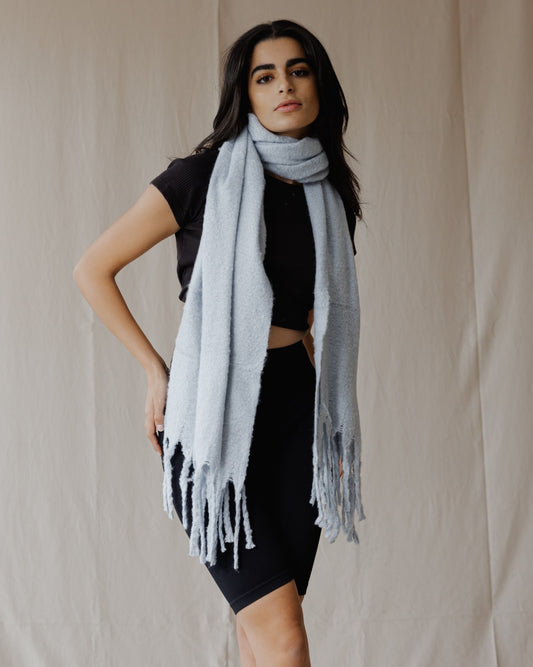 Plain Winter Scarf Baby Blue