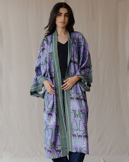 Camel Maze Kimono Purple