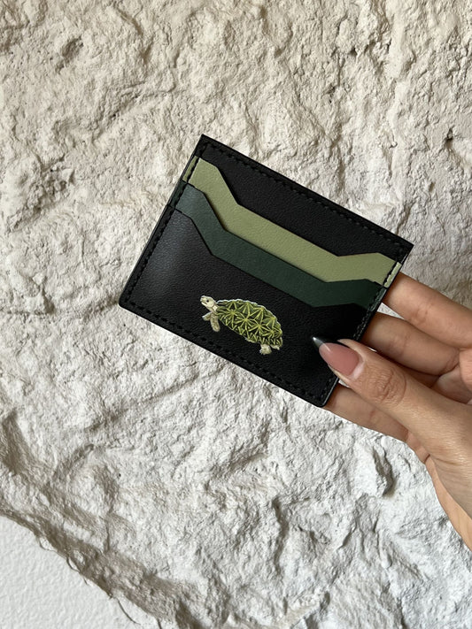 Porte-Cartes Tortue Sauvage En Noir