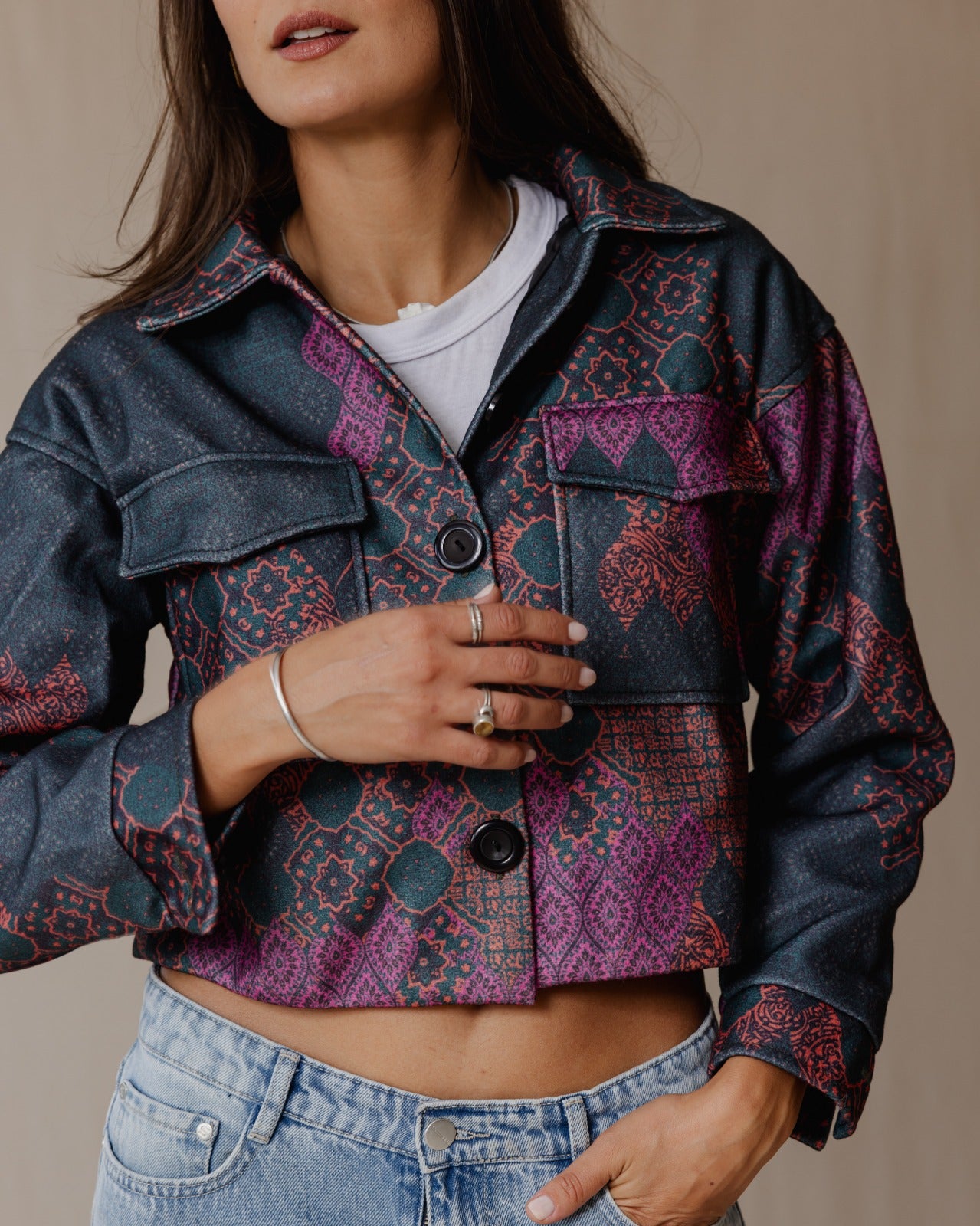 Patchwork Bomber Jacket