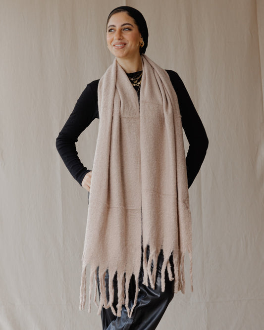 Plain Winter Scarf Dusty Pink