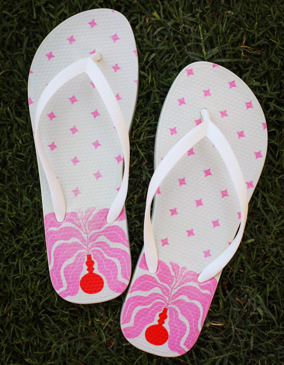 Chanclas estilo jarrón bohemio