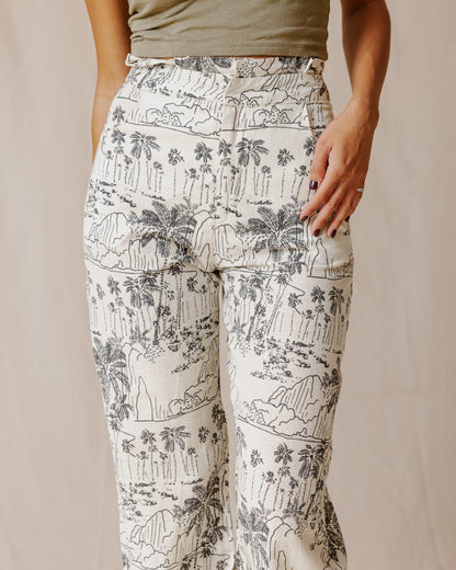 Pantalon Coast Palm Lin Noir