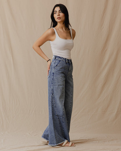 Laid-Back Denim Pants