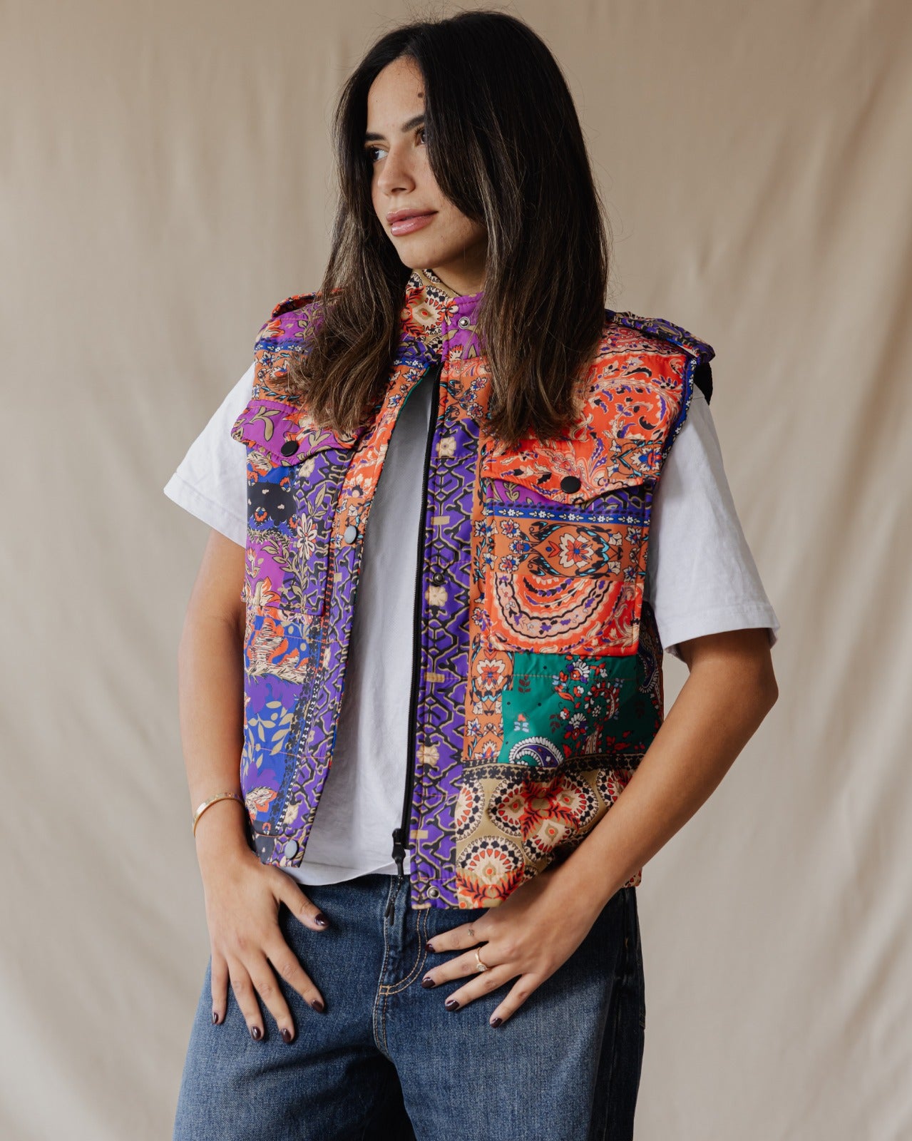 Bloom Stitches Quilted Vest