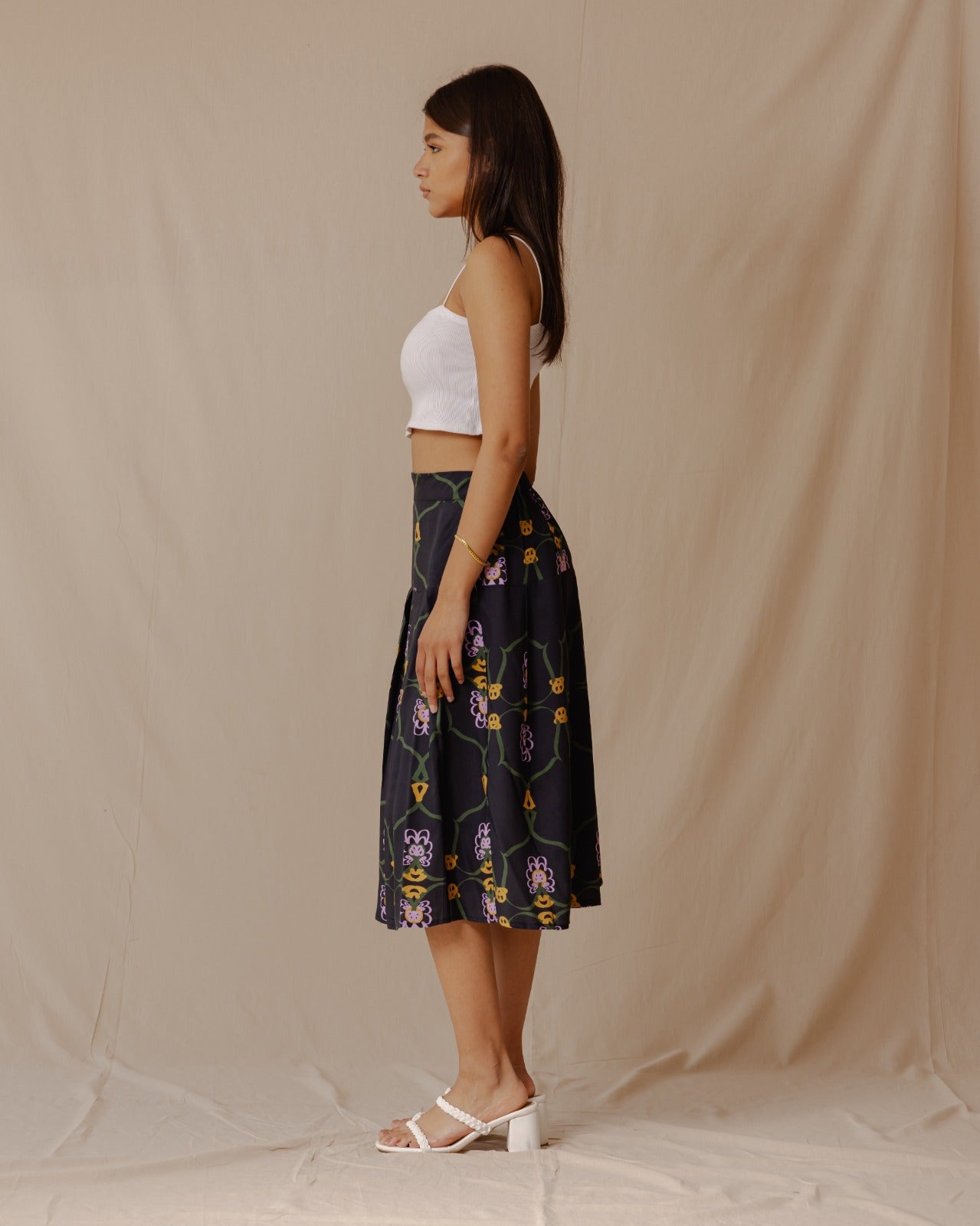 Falda Midi Lilly Of Ellos Valle Negro