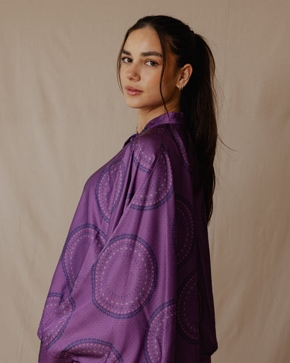 Líneas geométricas Cape Set Purple