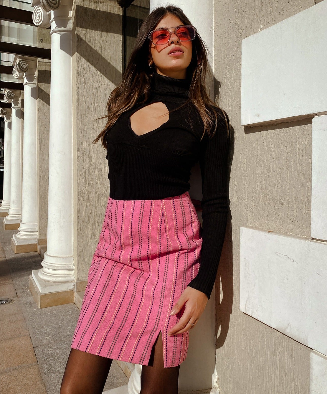 Pink Grace Knee Length Skirt