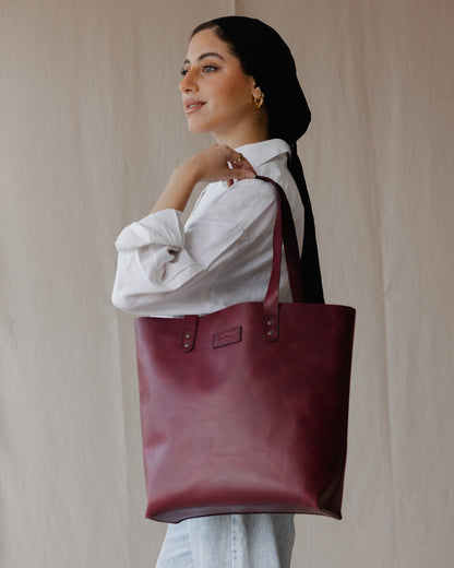 The Classic Genuine Tote Burgundy