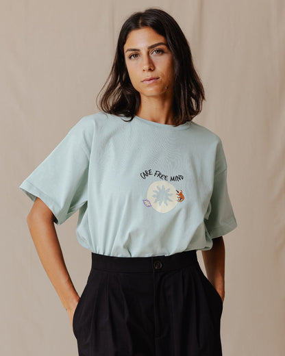 Care Free Cropped Tee Verde Menta