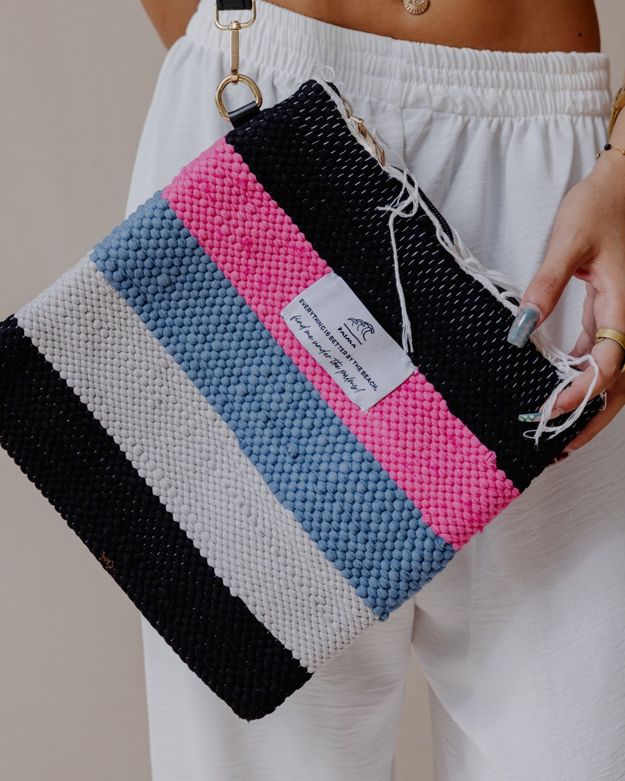 Kilim Clutch Rosa X Azul