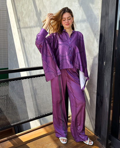 Líneas geométricas Cape Set Purple