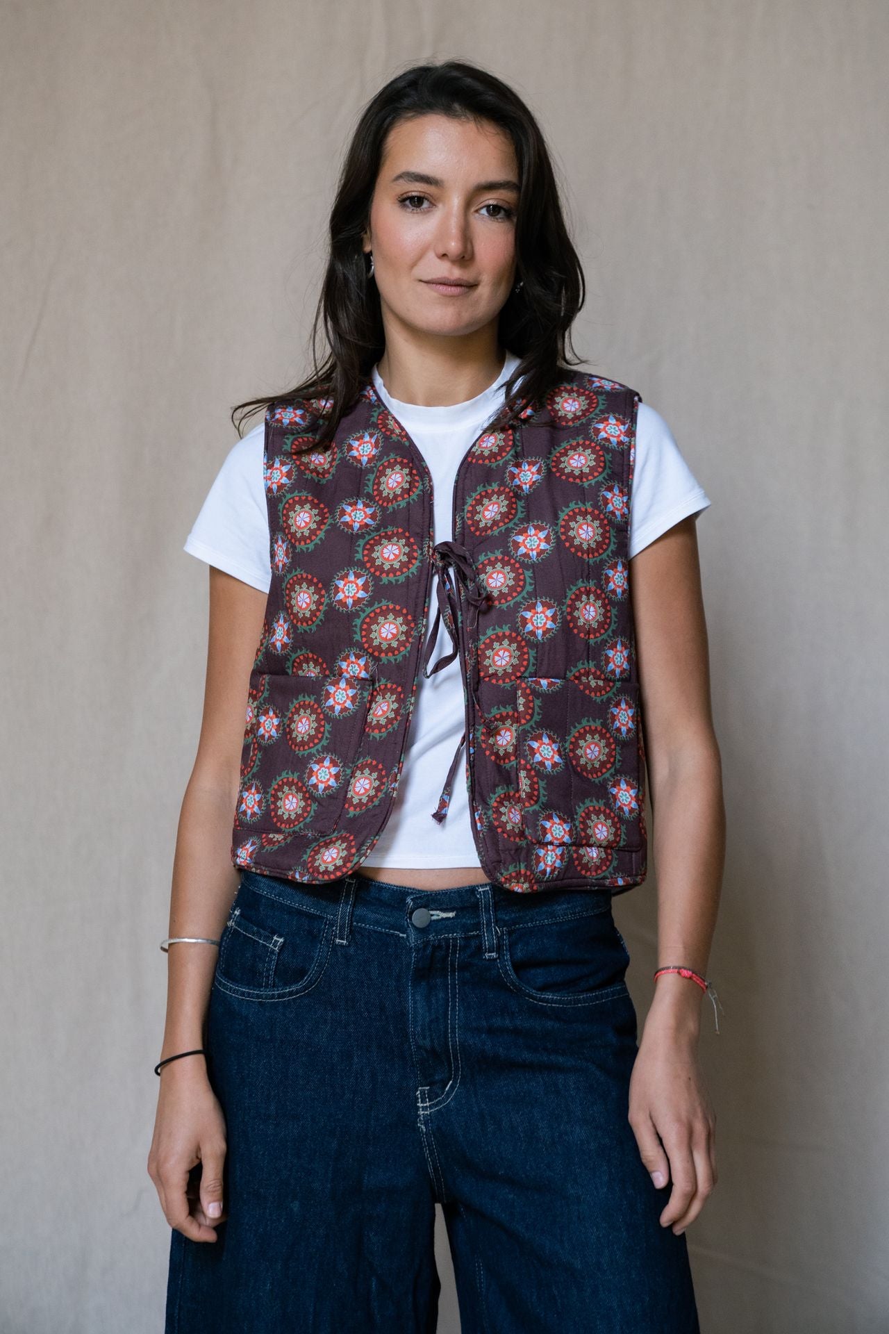 Damask Rose Reversible Vest