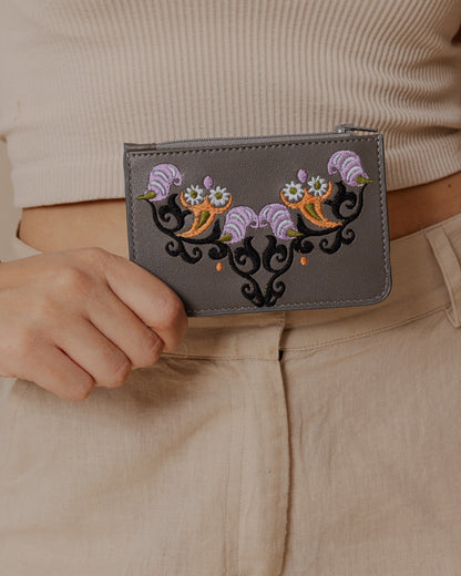 Paisley And Daisies Wallet Grey