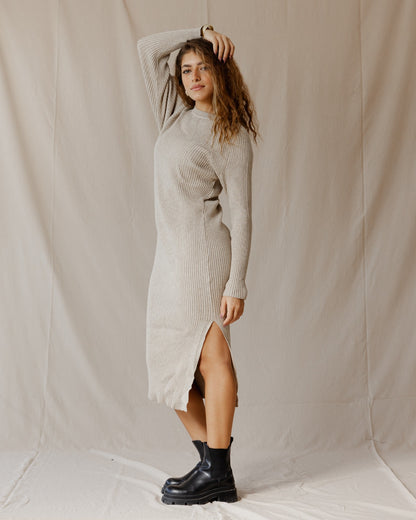 Daring Knitted Dress Beige