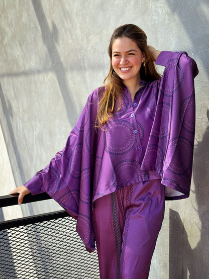 Líneas geométricas Cape Set Purple