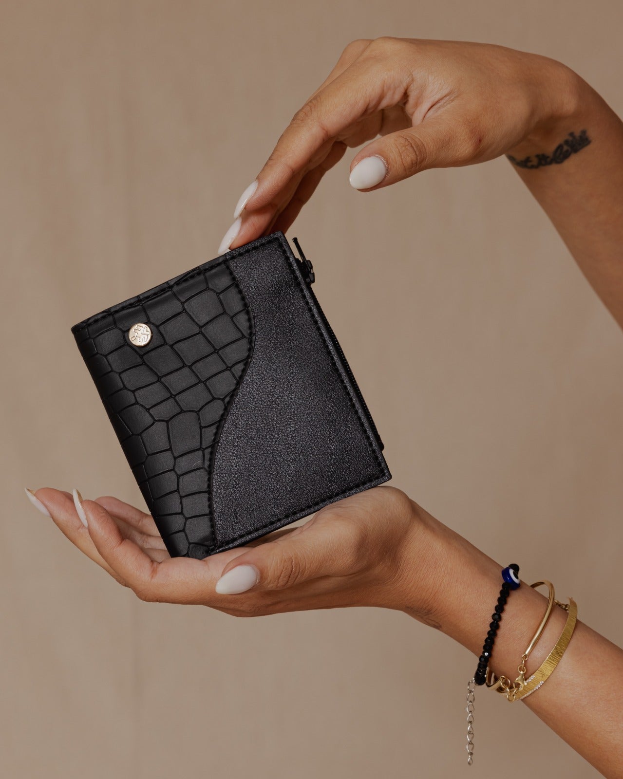 Mini Wallet Black Snakeskin