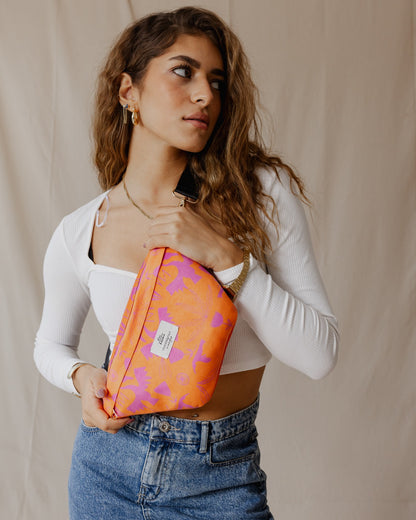 Tribal Birds Orange X Hot Pink Fanny Pack