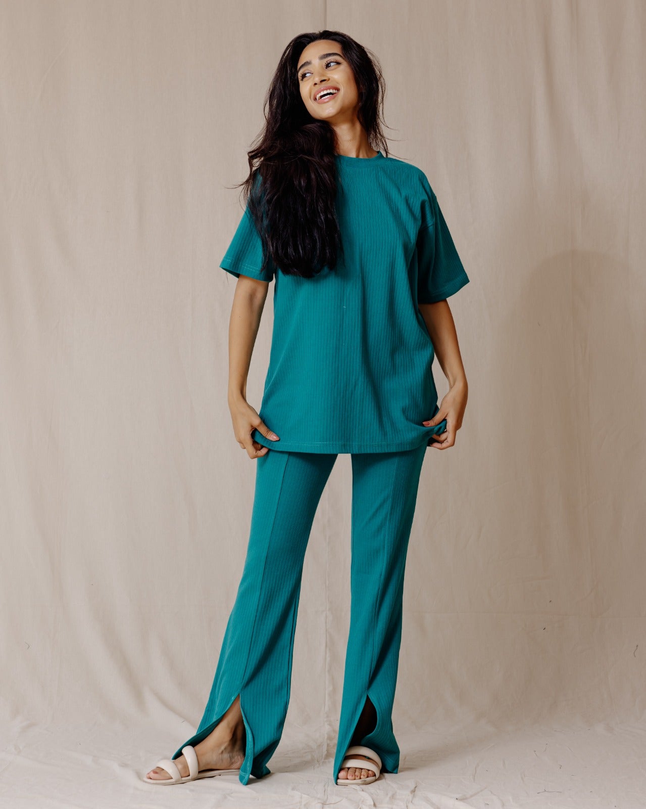 Mila Ensemble côtelé Teal