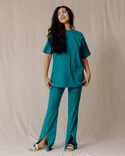 Mila Ensemble côtelé Teal